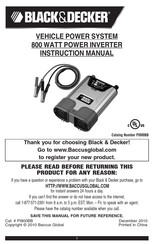 Black & Decker PI800BB Mode D'emploi