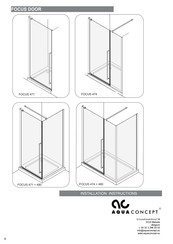 Aqua Concept FOCUS 474 Instructions D'installation