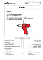 Cooper Power Tools Cleco 7PTH C Serie Manuel D'instructions