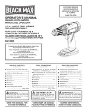 Black Max BM18DD Manuel D'utilisation