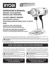 Ryobi P230 Manuel D'utilisation