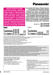 Panasonic SC-HT25R Guide D'installation Rapide