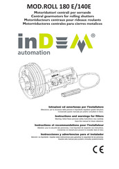 InDeM automation ROLL 140E Instructions Et Recommandations Pour L'installateur