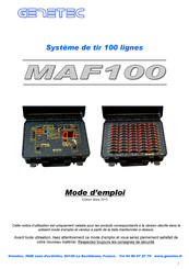 Genetec MAF100 Mode D'emploi