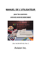 Avision Inc. AV820C Manuel De L'utilisateur