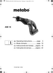 Metabo ASE 18 Mode D'emploi