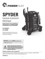 Powerplay SPYDER SPY2000F Instructions D'assemblage, D'entretien Et D'utilisation