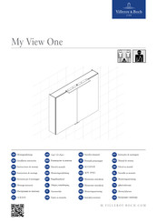 Villeroy & Boch My View One A439F800 Instructions De Montage