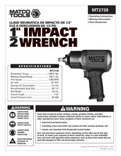 Matco Tools MT2739 Instructions De Fonctionnement