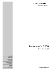 Grundig Stenorette St 3230 Mode D'emploi