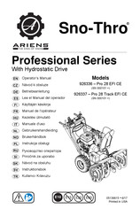 Ariens Sno-Thro Professional Hydro Pro 28 Track Manuel De L'opérateur