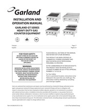 Garland GT Série Manuel D'installation Et D'utilisation