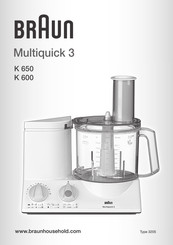 Braun Multiquick 3 K 650 Mode D'emploi