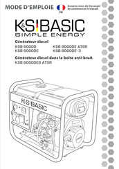 K&S BASIC KSB 6000DES ATSR Mode D'emploi