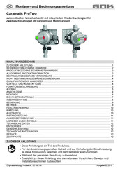 GOK Caramatic ProTwo Instructions De Montage Et D'utilisation