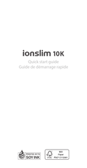 Moshi ionslim 10K Guide De Démarrage Rapide