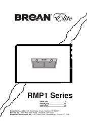 Broan Elite RMP1 Série Mode D'emploi