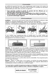 THOMSON VP 4850 F Mode D'emploi