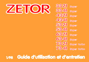 Zetor 3321 Super Guide D'utilisation Et D'entretien