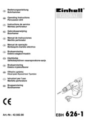 Einhell Global 01011 Instructions De Service