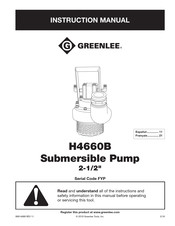 Greenlee H4660B Manuel D'instructions