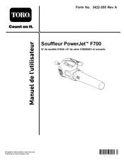 Toro PowerJet F700 Manuel De L'utilisateur