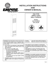 Empire DVC-35-2IP Instructions Pour L'installation Et Manuel Du Propriétaire