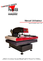 Promattex PromaPress GF-10575PTR Manuel Utilisateur