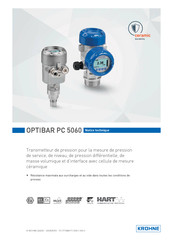 KROHNE OPTIBAR PC 5060 Notice Technique