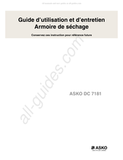 Asko DC 7181 Guide D'utilisation Et D'entretien