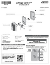 Schlage Control BE467F Mode D'emploi