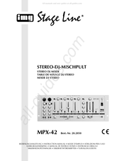 IMG STAGELINE MPX-42 Mode D'emploi