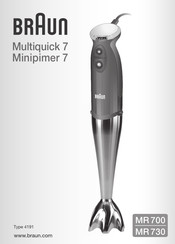 Braun Multiquick 7 MR 730 Mode D'emploi