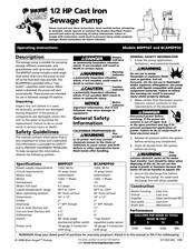 Blue Angel Pumps BRPP50T Instructions D'utilisation