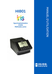 Hanna Instruments iris HI801 Manuel D'utilisation