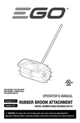 EGO RBA2100 Guide D'utilisation
