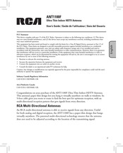 RCA ANT1100F Guide De L'utilisateur