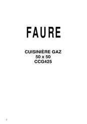 FAURE CCG425 Mode D'emploi