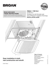 Broan ULTRA Pro RB110L1 Guide D'installation