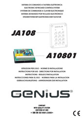 Genius A10801 Instructions D'installation Et De Réglage