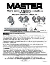 Master MH-47-TTC Manuel De L'utilisateur Et Instructions D'utilisation