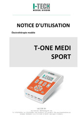 I-Tech T-ONE MEDI SPORT Notice D'utilisation