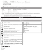 Vitamix Ascent A2500i Manuel D'instructions