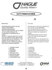 Hague Quality Water WATERMAX 63 BEQ Mode D'emploi