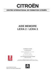CITROEN LEXIA 2 Aide-Mémoire