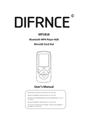 Difrnce MP1818 Mode D'emploi