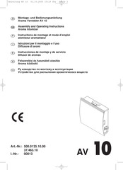 Weka Holzbau AV 10 Instructions De Montage Et Mode D'emploi