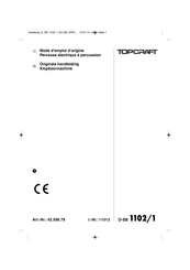 TOPCRAFT 42.598.79 Mode D'emploi D'origine