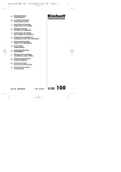 EINHELL KSB 100 Instructions De Montage