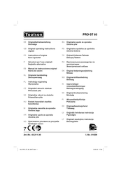 Toolson PRO-ST 85 Instructions D'origine